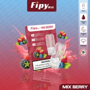 Fipy 果派 一代通用煙彈 純粹果物 3%丁鹽爆汁風味還原 高透光視覺殘油監測解析 2.2ml 滿載耐抽系統 台灣現貨【買 3 盒贈主機】